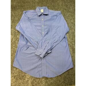Brooks Brothers Slim Fit Non-Iron Men's Size 16-34 Blue With Pocket
